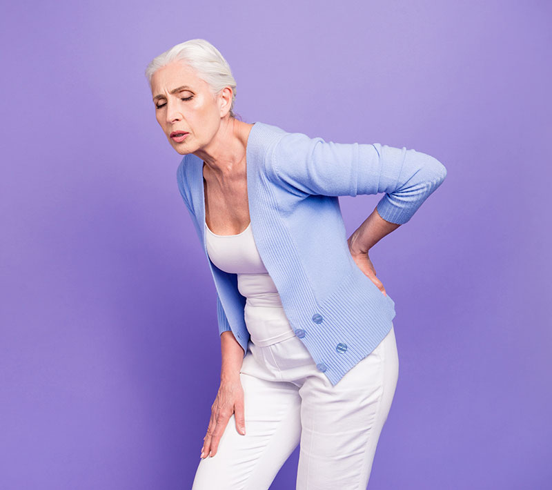 woman with back pain